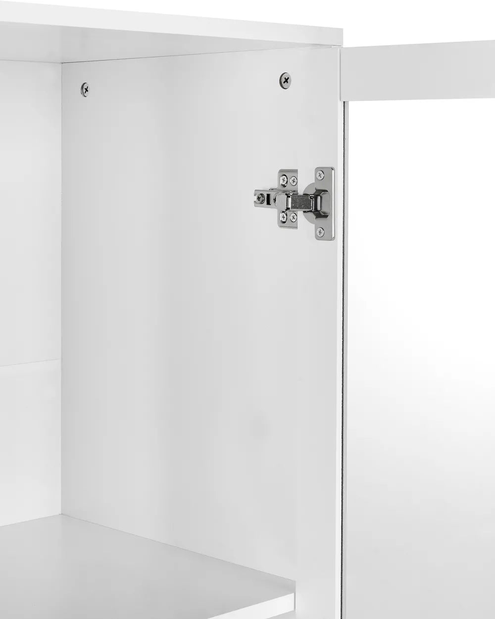 Glass Display Cabinet 80 cm White Sonata