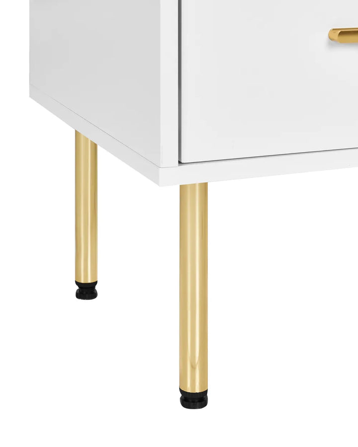 Glass Display Cabinet 80 cm White Sonata