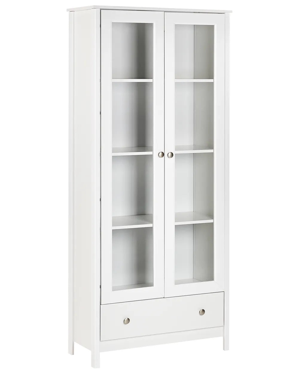 Glass Display Cabinet 80 cm White Romona