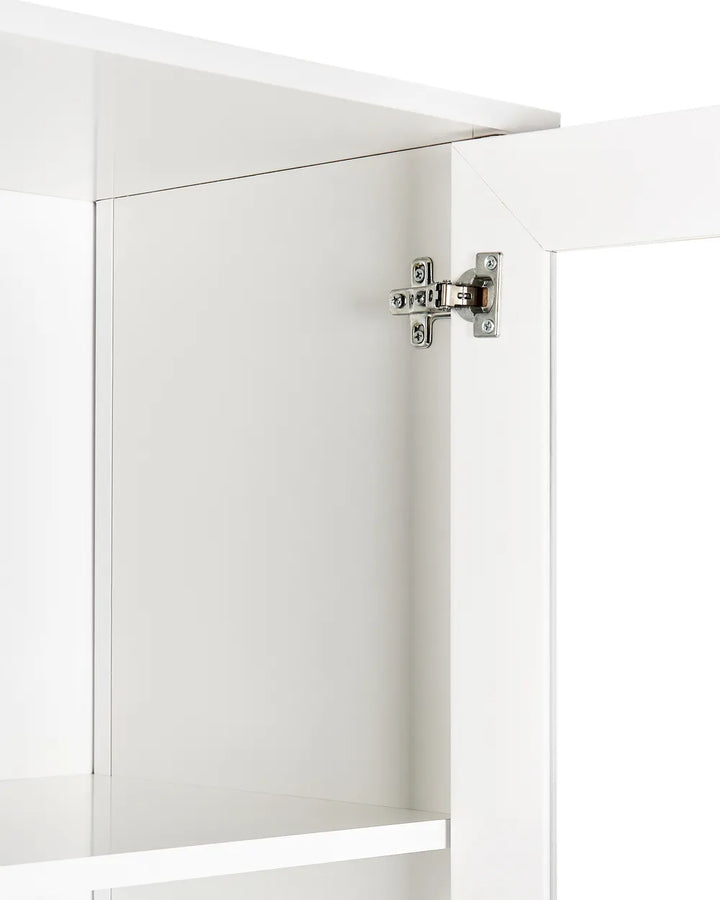 Glass Display Cabinet 80 cm White Romona