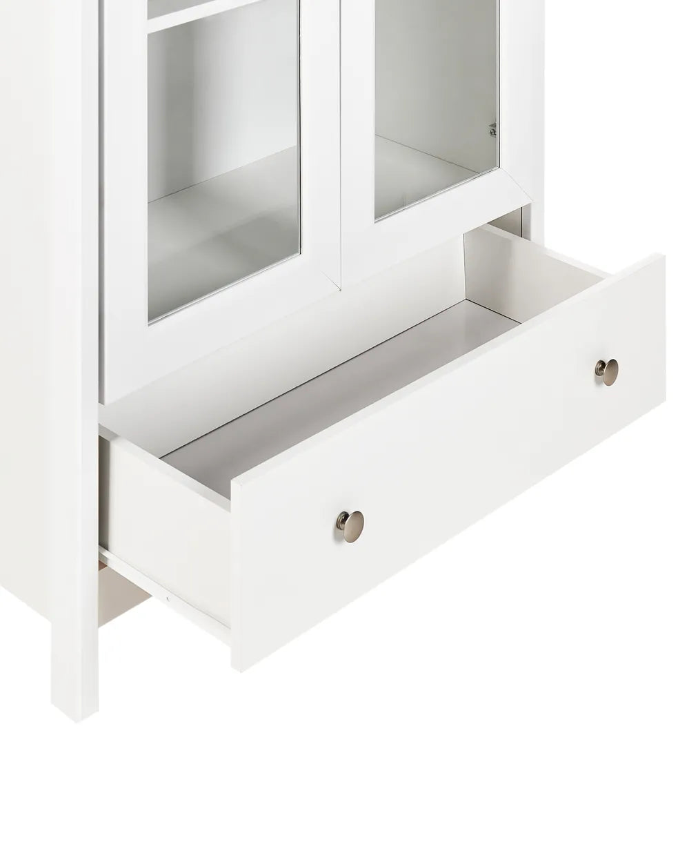 Glass Display Cabinet 80 cm White Romona