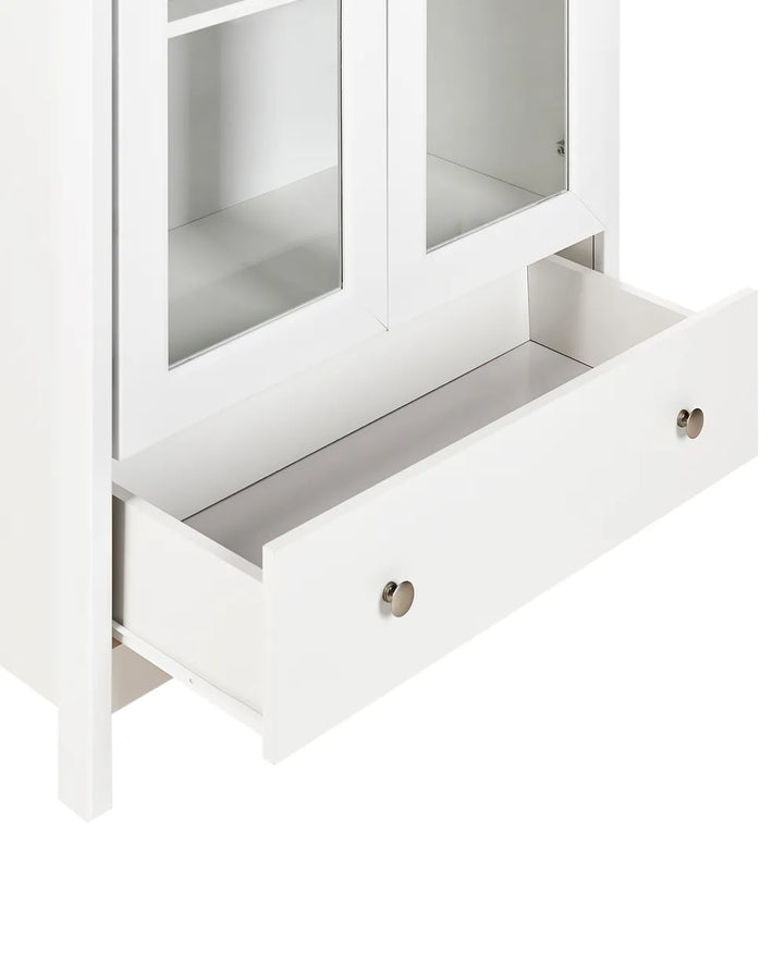 Glass Display Cabinet 80 cm White Romona