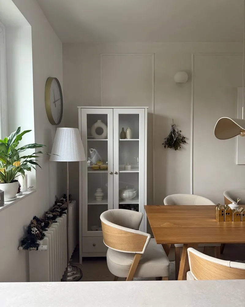 Glass Display Cabinet 80 cm White Romona