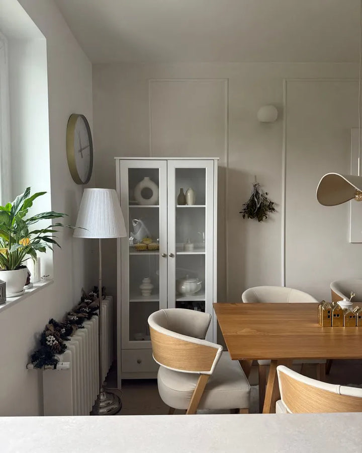 Glass Display Cabinet 80 cm White Romona