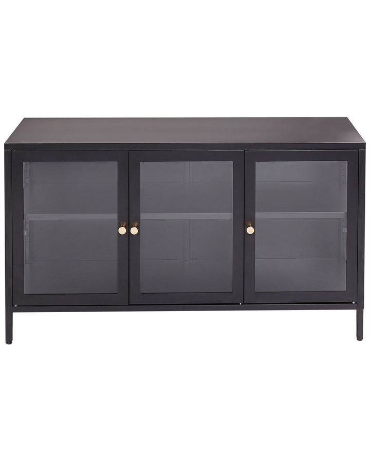 Glass Display Cabinet Newport Metal Black