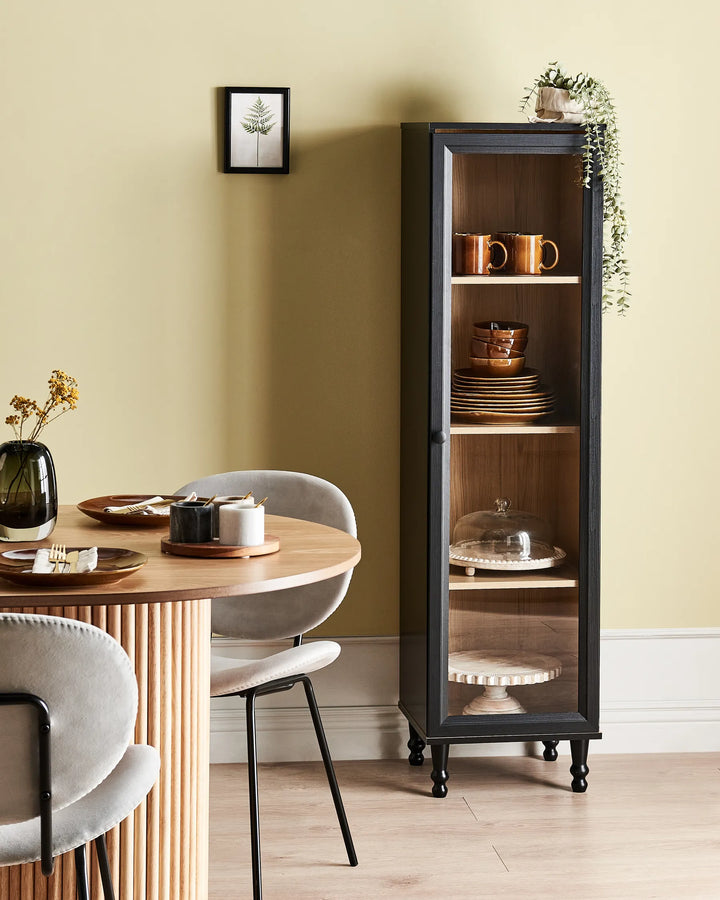 Glass Display Cabinet 40 cm Black Bayline