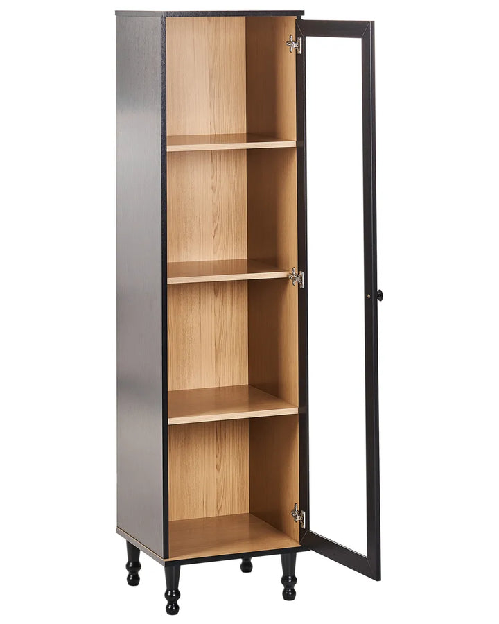 Glass Display Cabinet 40 cm Black Bayline