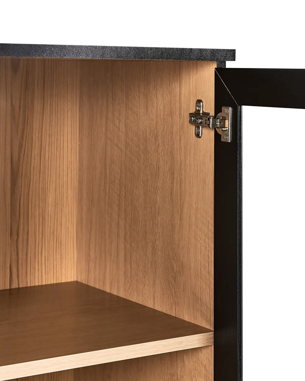 Glass Display Cabinet 40 cm Black Bayline