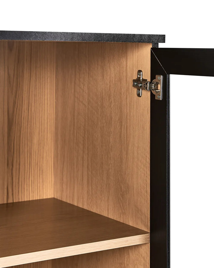 Glass Display Cabinet 40 cm Black Bayline