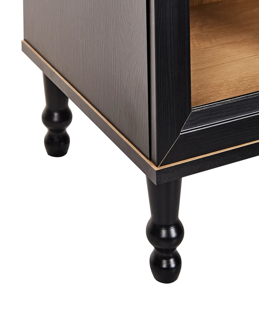 Glass Display Cabinet 40 cm Black Bayline