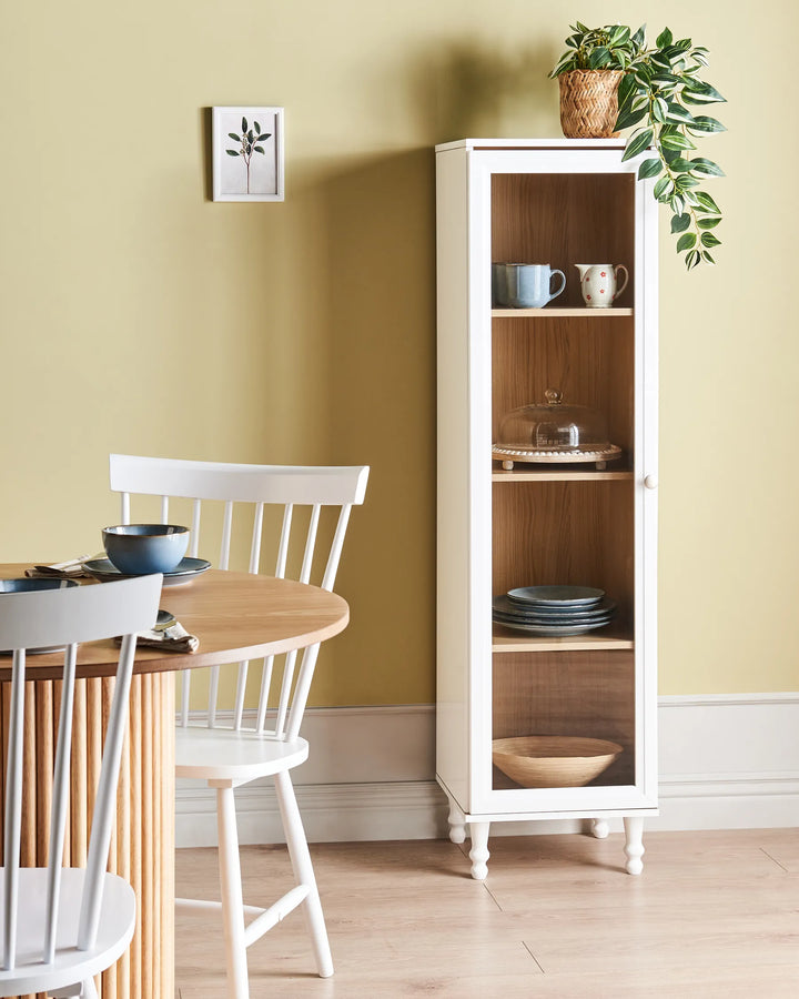 Wooden cabinet with glass doors 