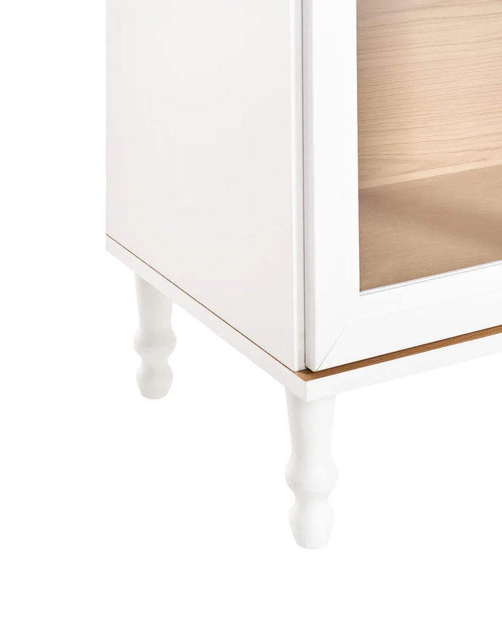 Glass Display Cabinet 80 cm White Bayline