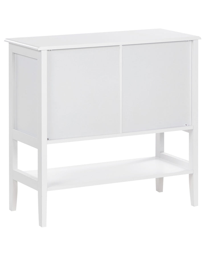 Glass Display Cabinet with Shelf Inlet White