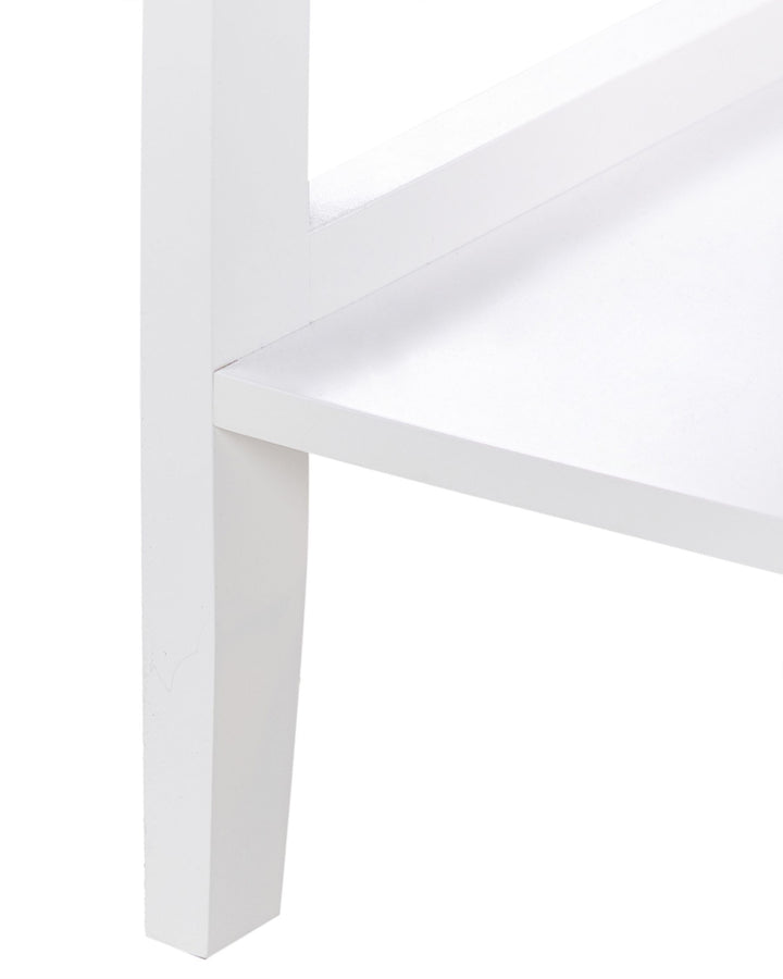 Glass Display Cabinet with Shelf Inlet White