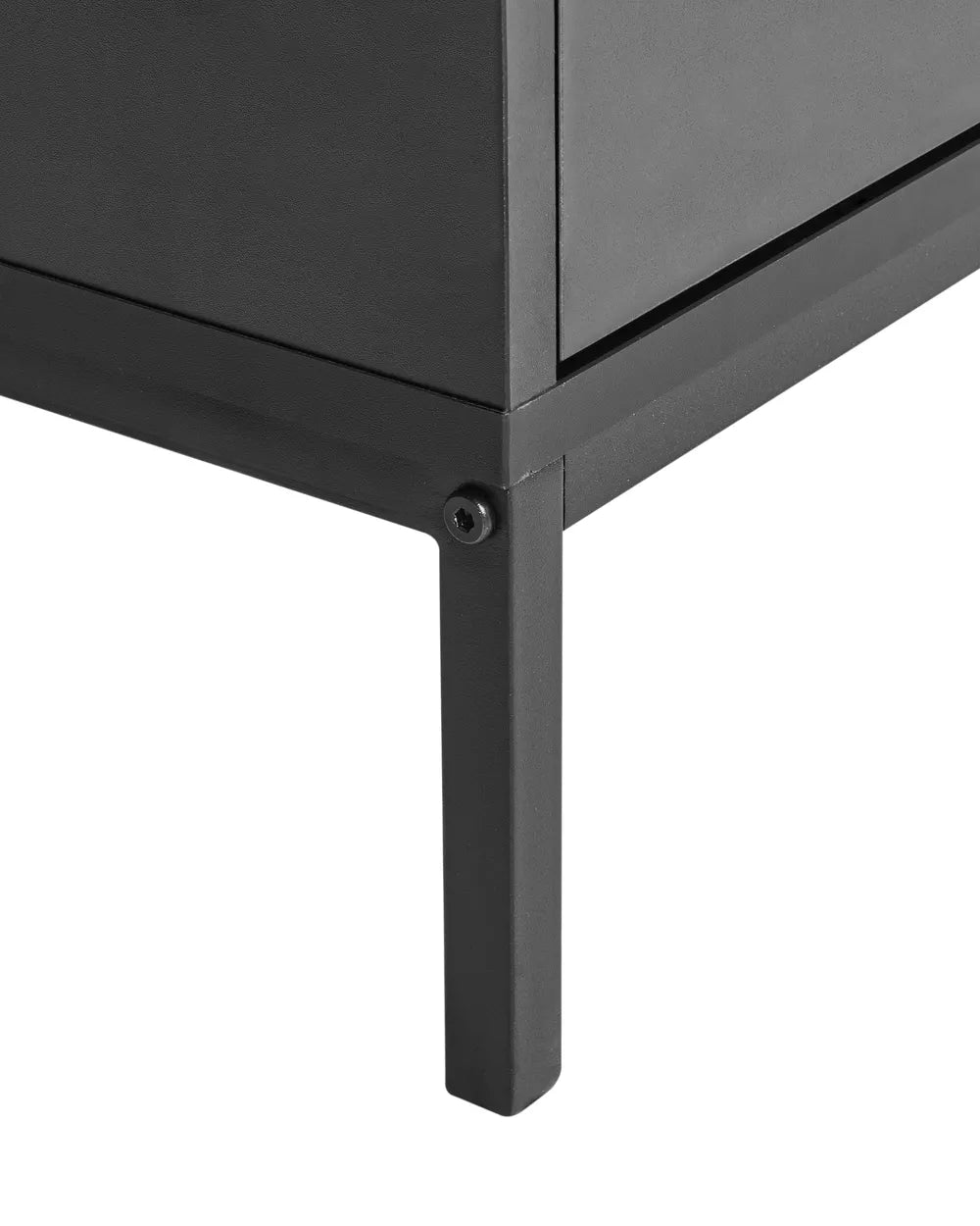 Glass Display Sideboard 137 cm Black Kinston