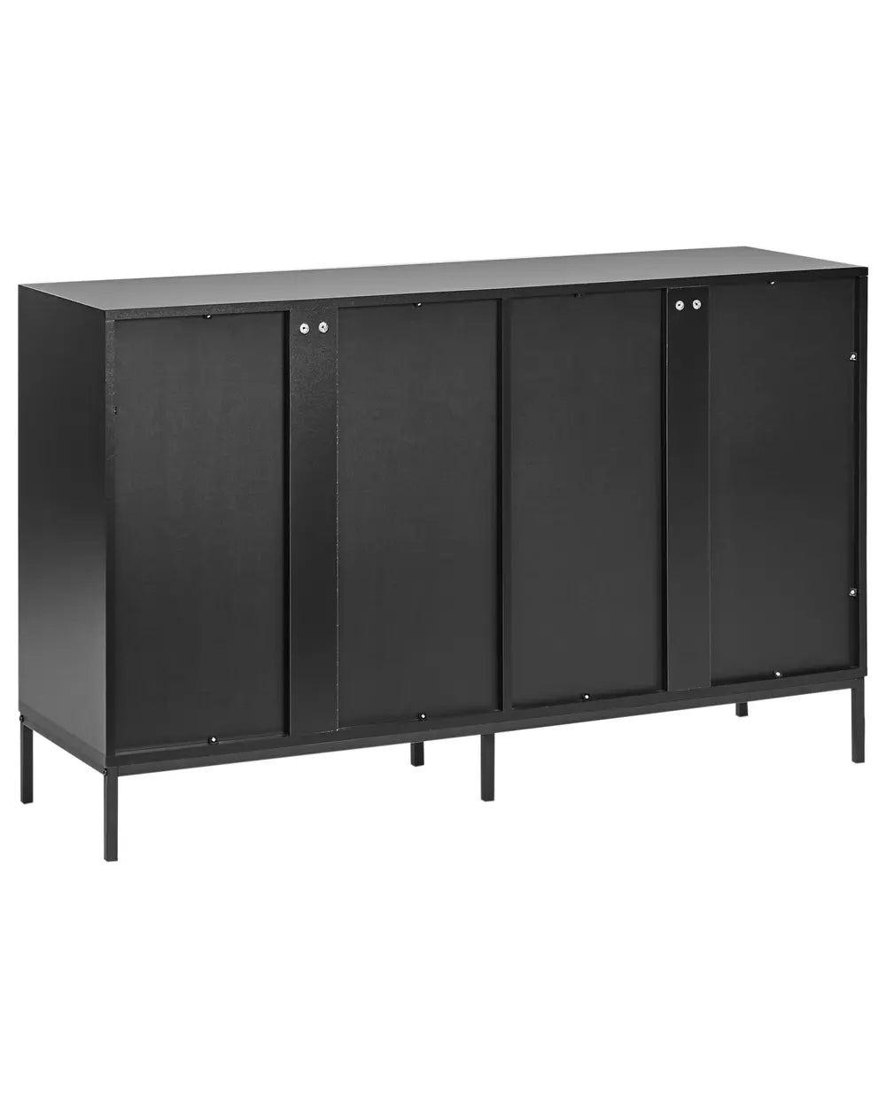 Glass Display Sideboard 137 cm Black Kinston