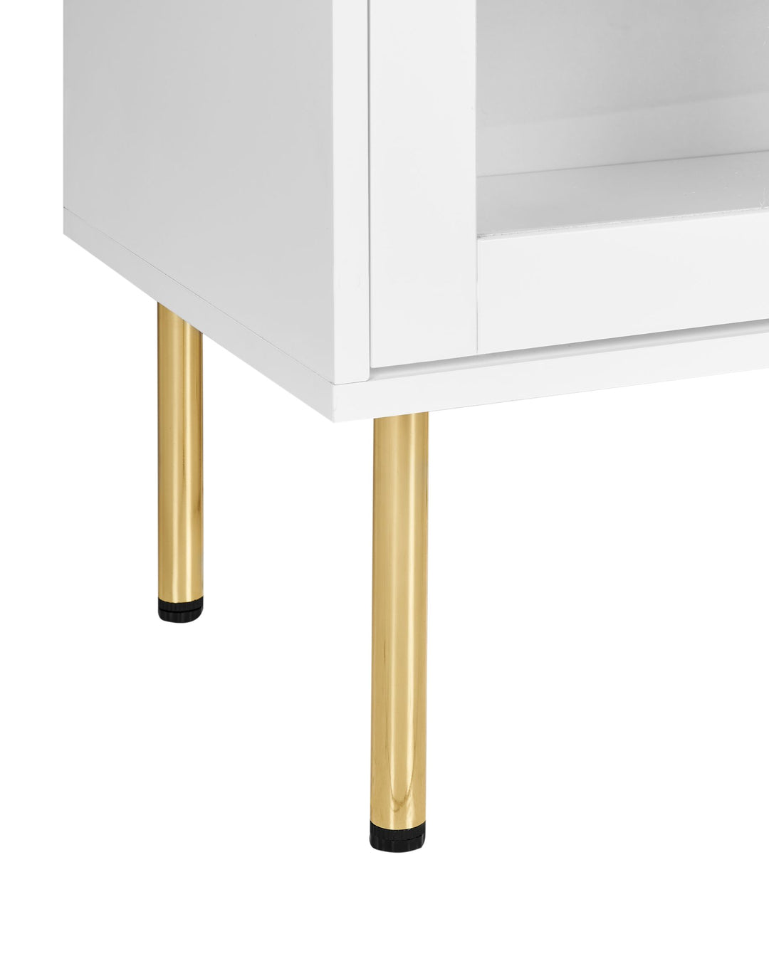 Glass Display Sideboard Milora White