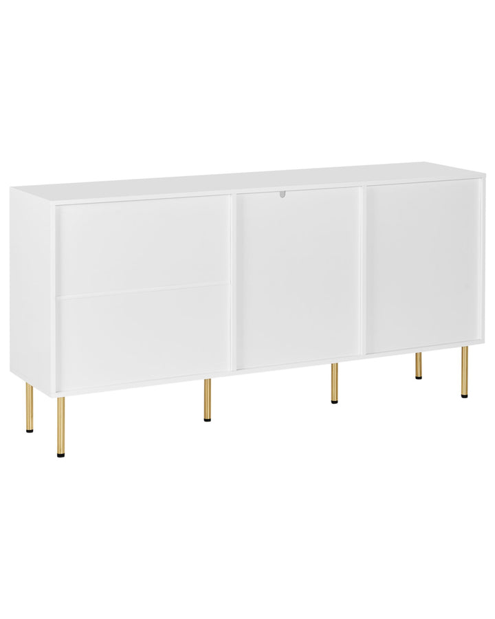 Glass Display Sideboard Milora White