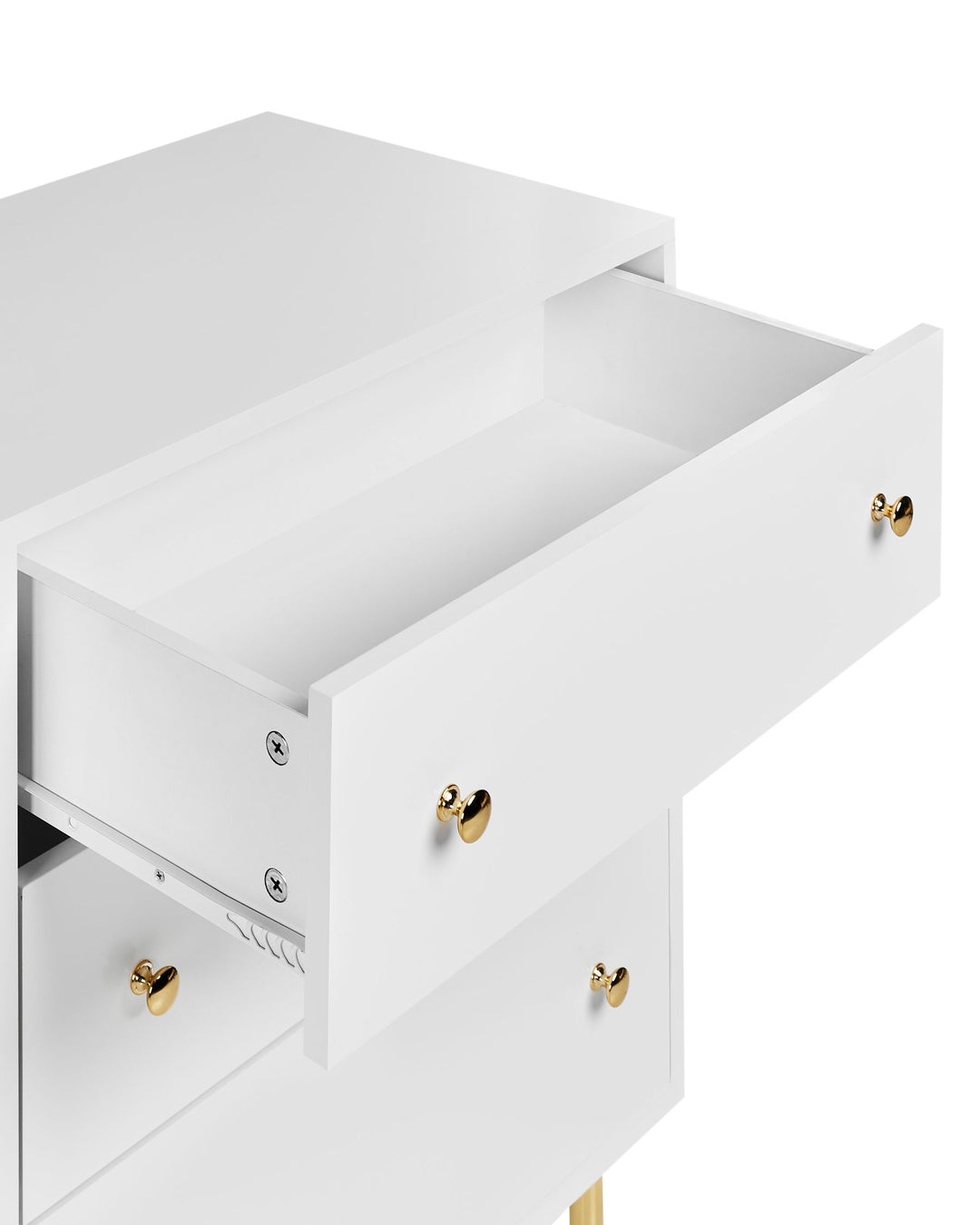 Glass Display Sideboard Milora White