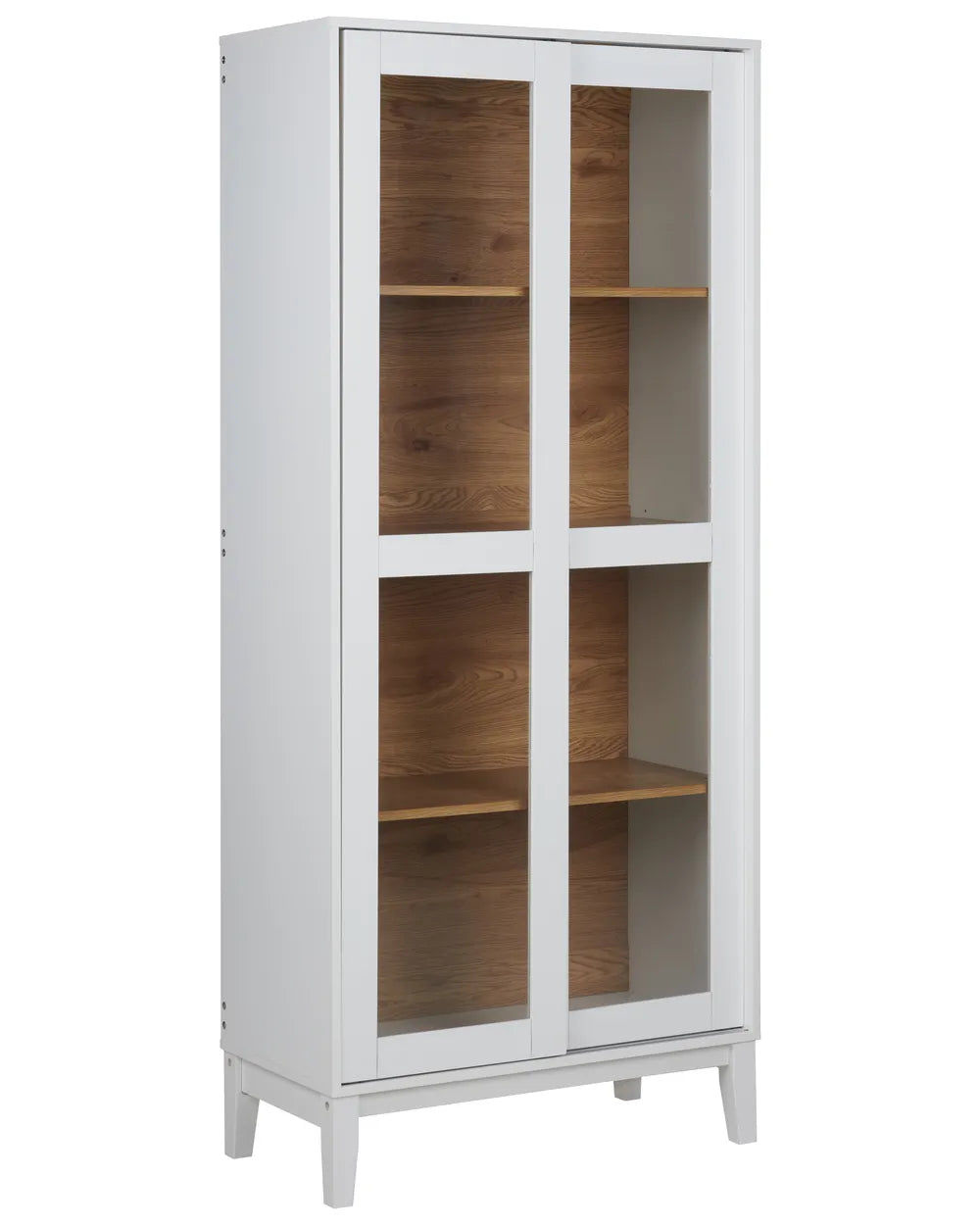 Glass Display Cabinet 80 cm White Acer