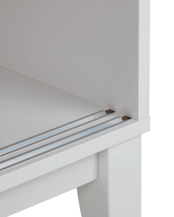 Glass Display Cabinet 80 cm White Acer
