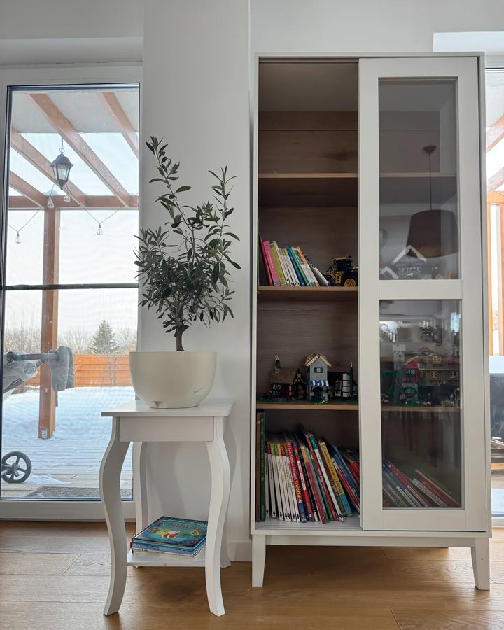 Glass Display Cabinet 80 cm White Acer