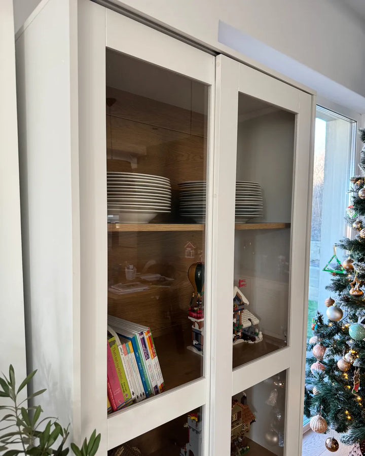 Glass Display Cabinet 80 cm White Acer