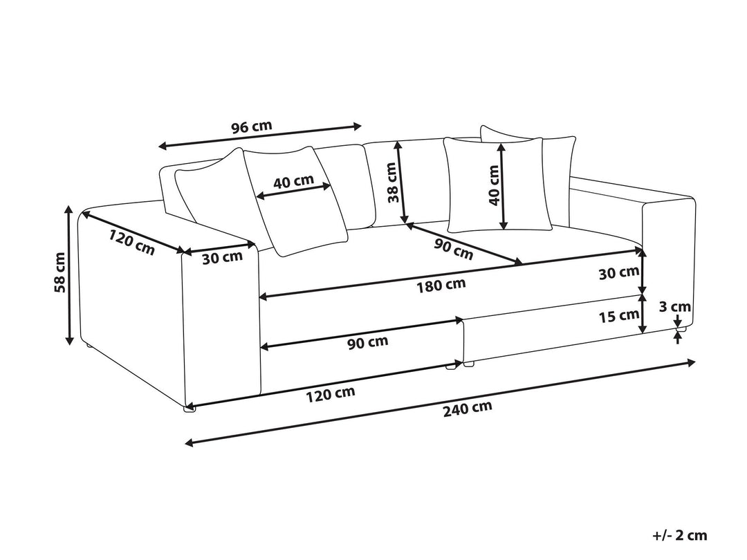 Glorvika 3 Seater Sofa Black