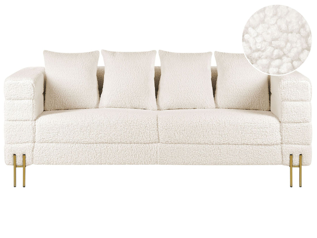 Granna 3 Seater Boucle Sofa White