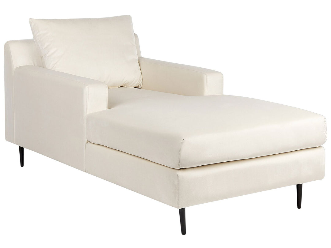 Gueret Velvet Chaise Lounge Beige