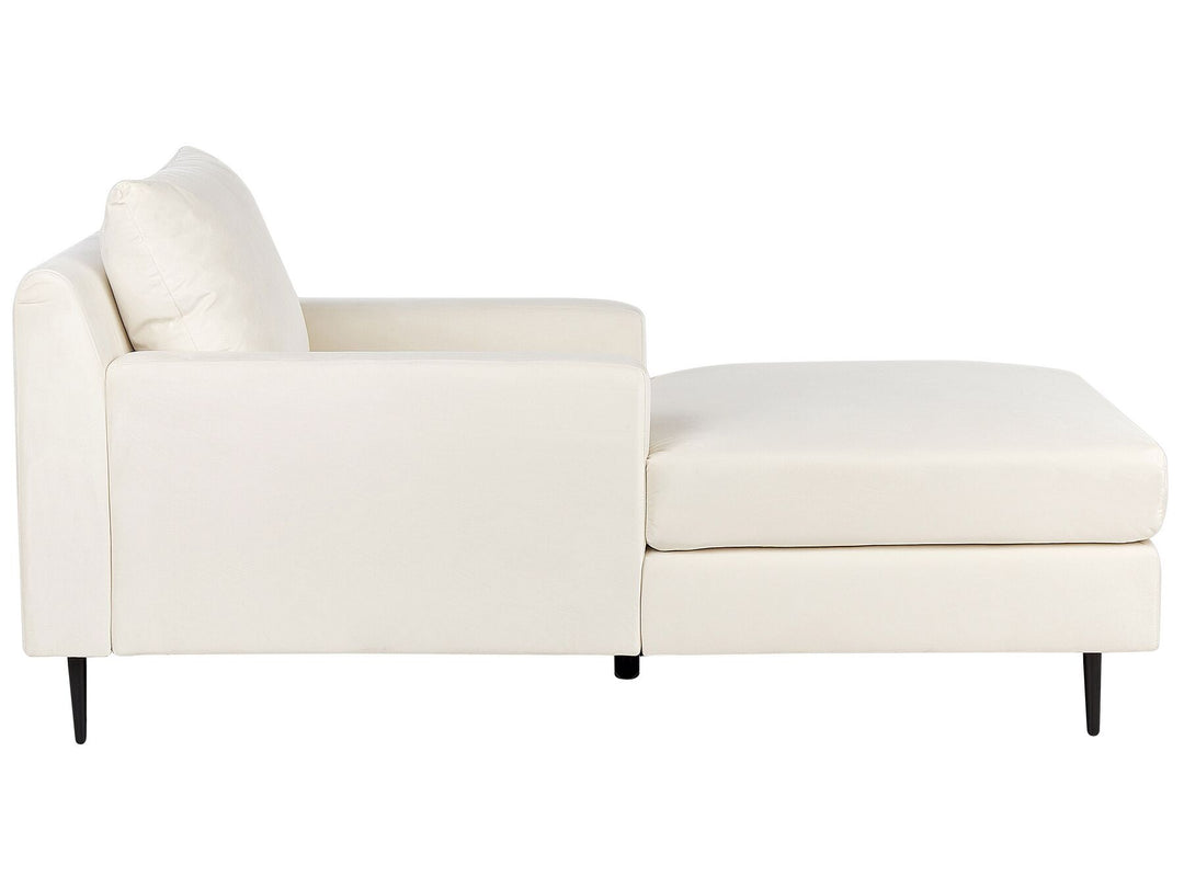 Gueret Velvet Chaise Lounge Beige