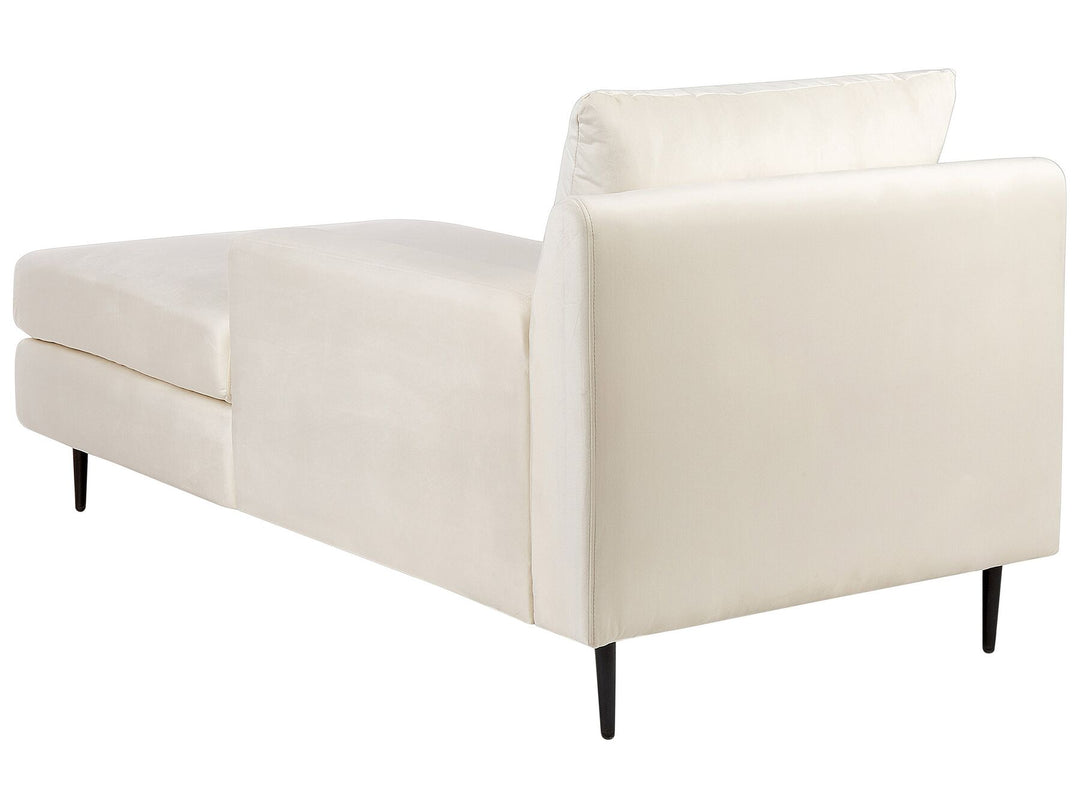 Gueret Velvet Chaise Lounge Beige