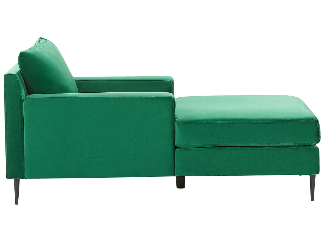 Gueret Velvet Chaise Lounge Green