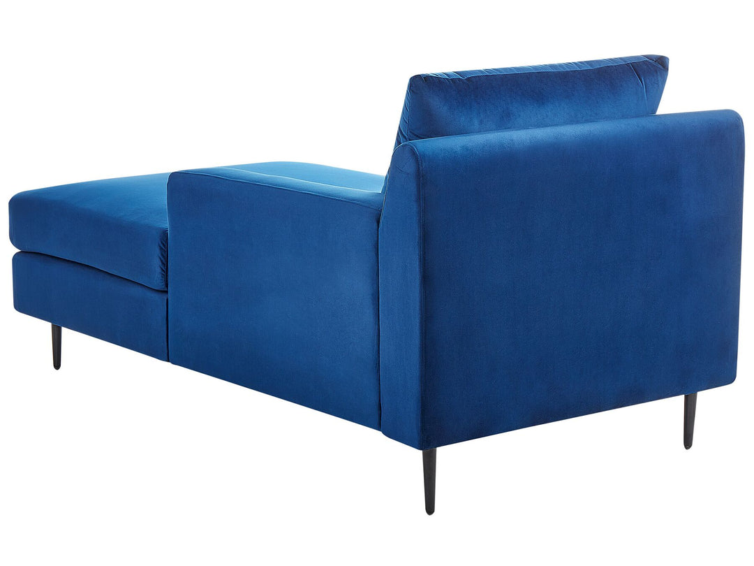 Gueret Velvet Chaise Lounge Navy Blue