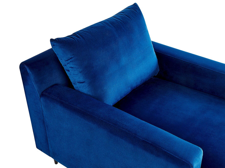 Gueret Velvet Chaise Lounge Navy Blue