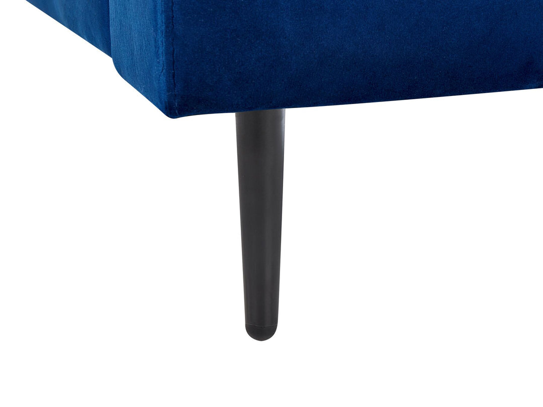 Gueret Velvet Chaise Lounge Navy Blue