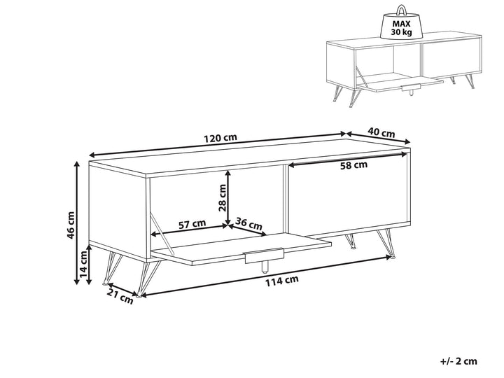 TV Stand Brown/ Black Auriville