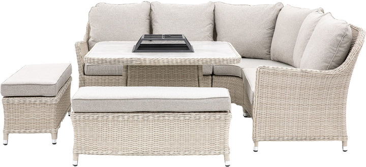 Gallery Direct Holton Corner Dining Firepit Set