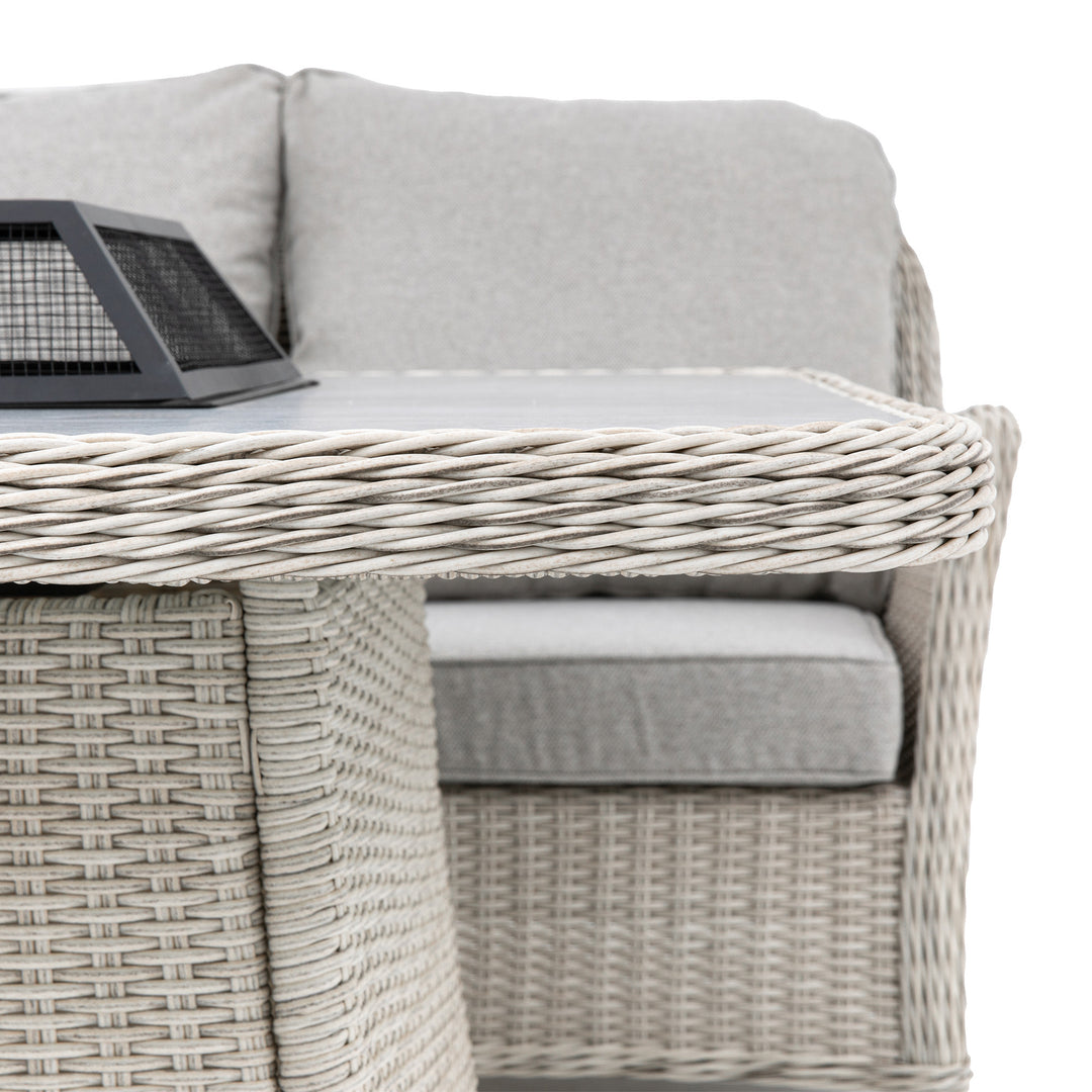 Gallery Direct Holton Corner Dining Firepit Set
