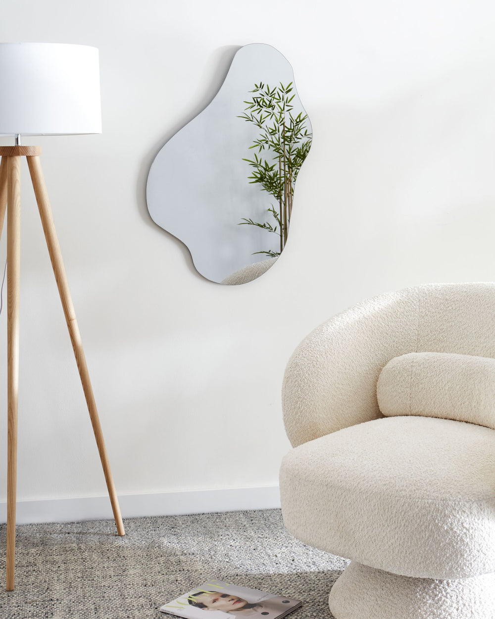 Herry Wall Mirror Grey