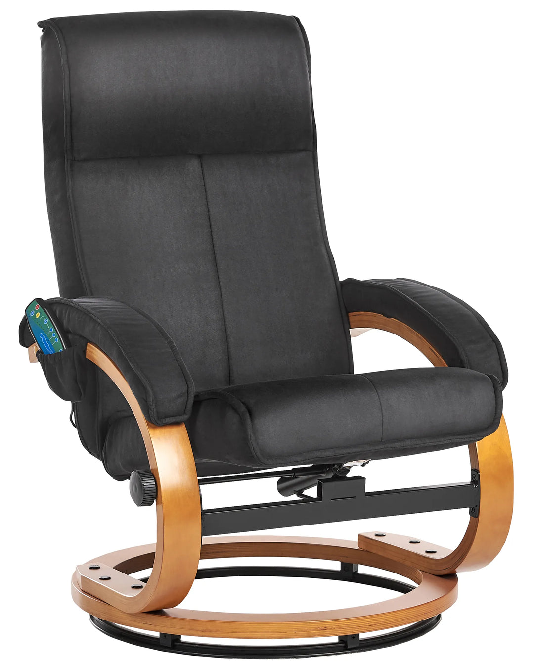 Hero Massage Chair with Footstool Fabric Black