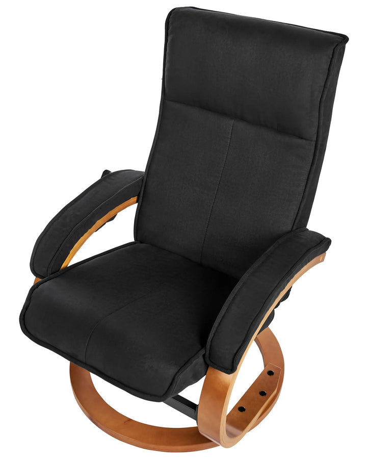 Hero Massage Chair with Footstool Fabric Black