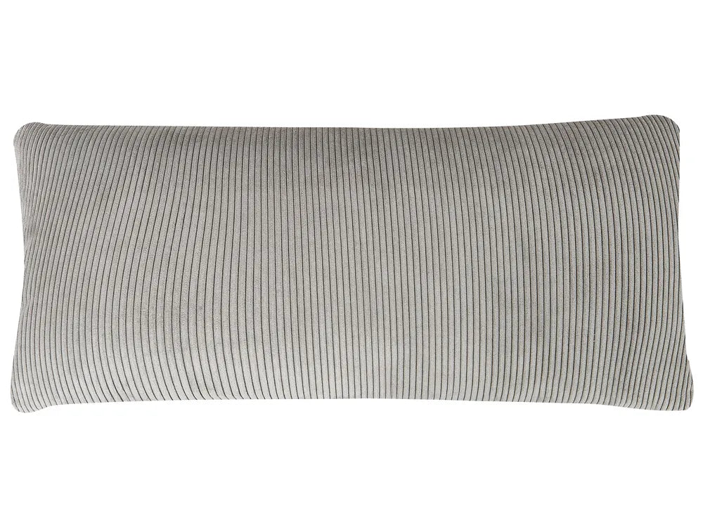 Corner Sofa 4 Seater Corduroy Light Grey Left Hand Lippa