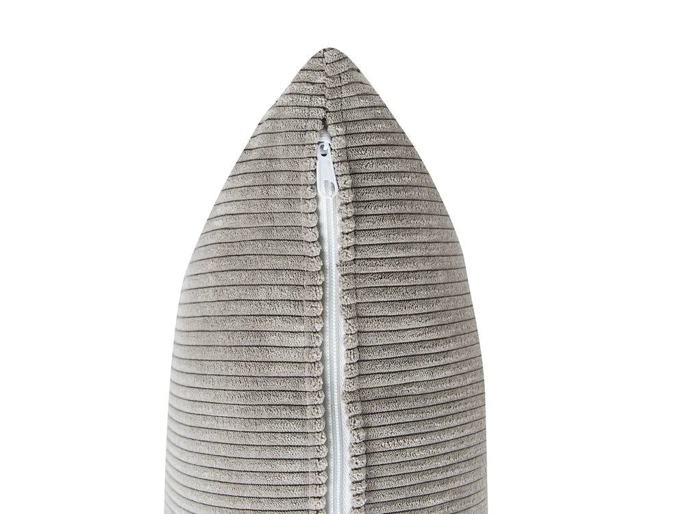 Corner Sofa 4 Seater Corduroy Light Grey Left Hand Lippa