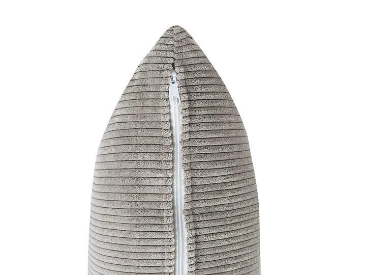 Corner Sofa 4 Seater Corduroy Light Grey Left Hand Lippa