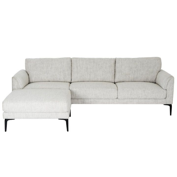 Three-seater sofa with matching footstool