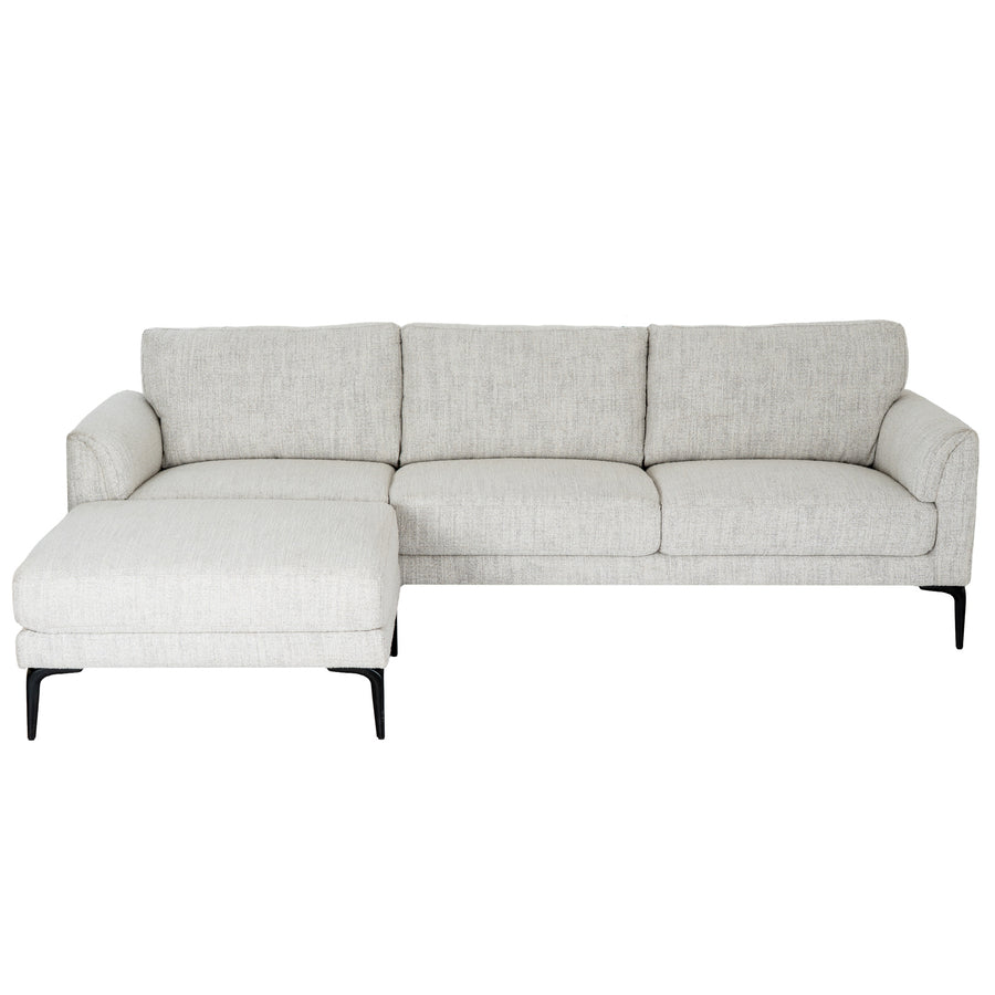 Three-seater sofa with matching footstool