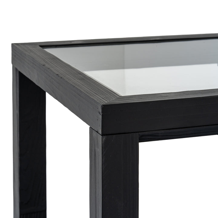 Lennox Black Wood Side Table