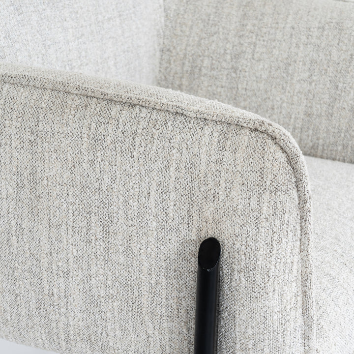 Zephra White Fabric Armchair