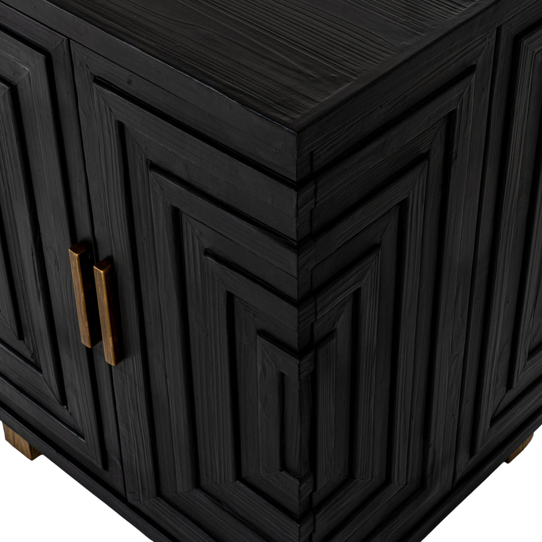Lennox Black 2 Door Side Cupboard